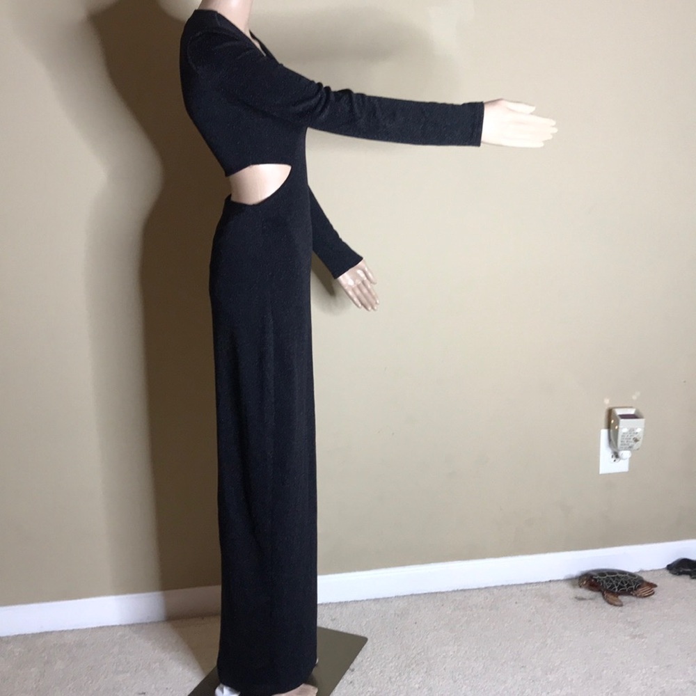 Express Long Black Dress Size 4 Lower Back Out - Picture 5 of 8